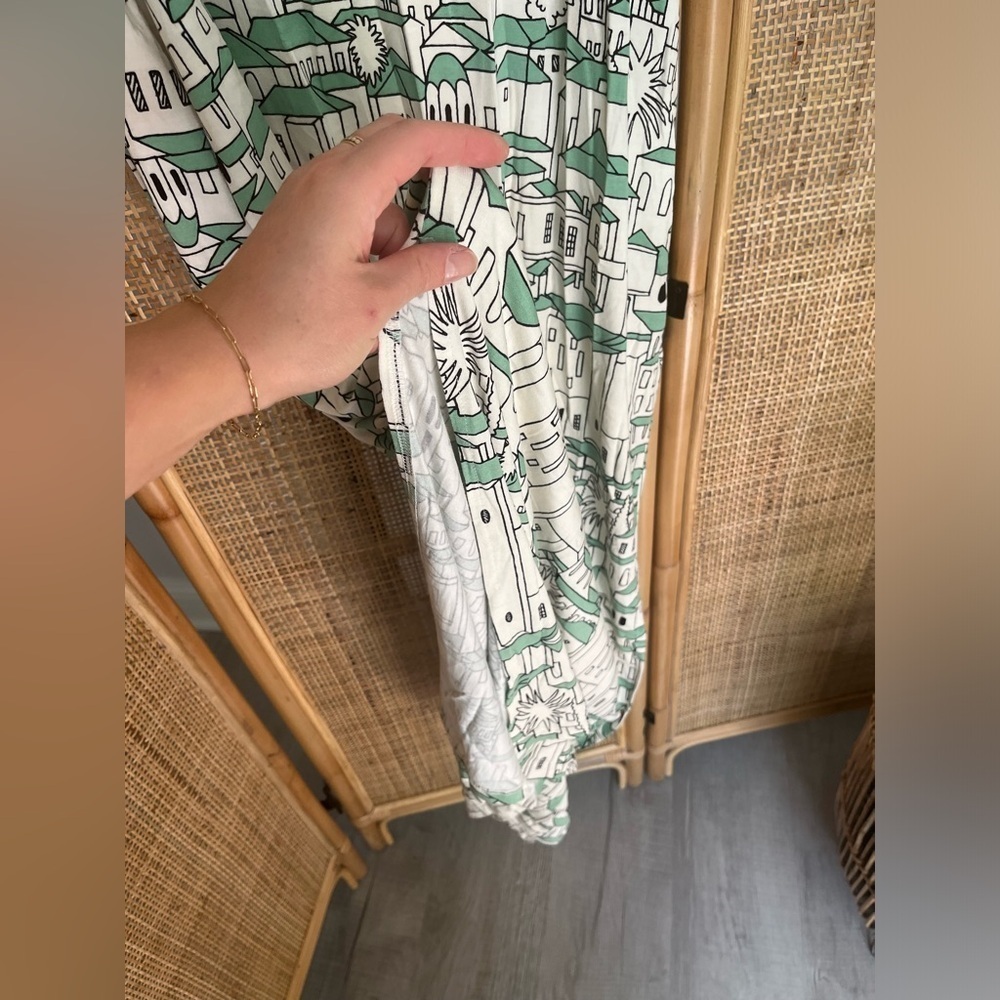 Anthropologie porridge cityscape lounge midi dress - Picture 5 of 11
